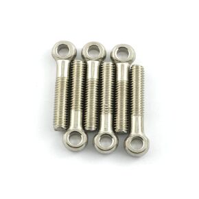 6pcs M6x40mm Eye Bolt Screw Lifting Ring Eye Bolts 304 Stainless Steel Axle Pin Split Pin Shaft Pin Dowel Bolt Ring Screw Loop Hole Bolt