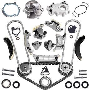 9-0753S 2.8L 3.0L 3.6L Timing Chain Kit With Oil Pump + Water Pump, Chain Guide Sprocket Tensione for Buick/for Pontiac/for chevy/for cadillac/for GMC/for Saturn/for Saab/for suzuki