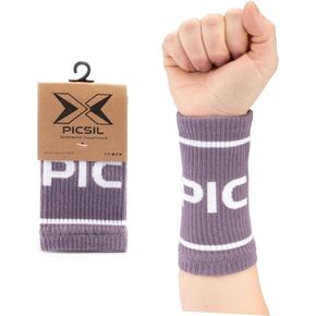 PICSIL Cotton Wrist Sweatbands, Absorbent and Stretchable Wrist Bands for Working Out, Wrist Sweat Bands for Fitness and Tennis, Anti Chafing Wristbands for Men and Women