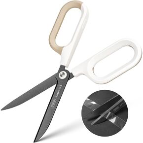 Deli Scissors, Titanium Non-Stick Scissor, Stainless Steel All Purpose Scissors for DIY Art and Craft in Office, School and Home (Green)