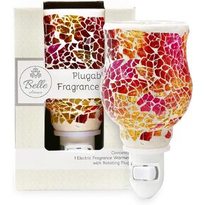 Plugables Mosaic Fragrance Vase - Mosaic Plug in Wax Warmer - Wax Melt Warmer Plug in Wall - Wax Melt Warmer Plug in Wall - Scented Night Light Plug in Wax Melts - Cordless (Blue)