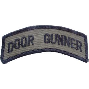 United States Military Door Gunner Vietnam Tab Embroidered Patch, with Iron-On Adhesive