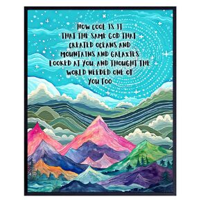 Christian art Kids Room Decor - Christian Wall Art & Decor - Religious Gifts - Inspirational quote Poster - spiritual Decor - Baby Nursery Wall Decor - God Quotes Room Decor - Watercolor Art Print