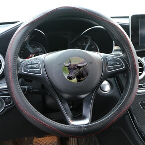 O SHI CAR Universal Silicone Steering Wheel Cover - Protect and Refresh Your Vehicle - Fits 14.5-15.1 inch Standard Steering Wheels Black