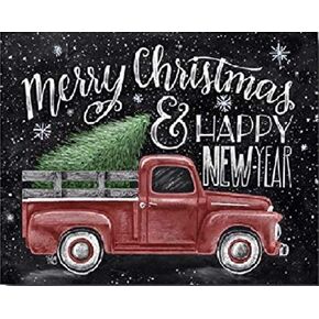 Karyees 16x20 Inch Paint by Numbers Kit for Adults Christmas Truck Paint by Number DIY Painting by Numbers DIY Canvas Painting by Numbers Acrylic Painting Kits Adults Paint by Numbers in Kuwait
