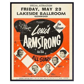 Louis Armstrong Poster, 8x10 - African American Wall Art - Black History Wall Decor- Black Art - Vintage Black Culture Photo - Jazz Wall Art Picture - Jazz Music - Musician Gifts - Concert Posters