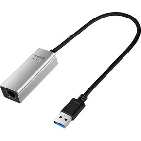 USB 3.0 Ethernet Adapter, Aluminum Portable USB 3.0 to 10/100/1000 Gigabit Ethernet Internet Adapter, Compatible with MacBook, Surface, Chromebook, Most Windows Laptops