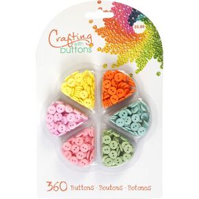 Blumenthal Lansing , 360pc, Yellow, Orange, Blue, Green, Light Pink Assorted Craft and Sewing Buttons