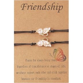 Friendship Bracelets BFF Long Distance Matching Butterfly Bracelets Friendship Gifts for Best Friends for Teen Girls