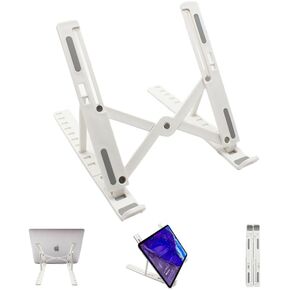 Portable Laptop Stand, New Version Adjustable Laptop Holder Riser Computer Stand for Desk Notebook Stand Mount with Phone Stand, Black