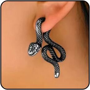 Snake Earrings for Women Girls,Gothic Snake Piercing Earrings for Men Retro Punk Animal Party Jewelry Gift for Men Women