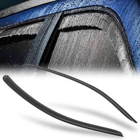 M-AUTO Outside Mount Window Visors Compatible with 10-12 Ford Mustang, Tape-On, 2 PCs
