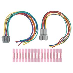 8 Pin Male and Female Connector Headlight Harness Pigtail Wiring Plug kit Fit for Nissan 350z Auto Wiring Harness Connector
