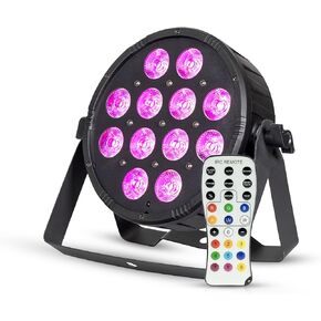 ColorKey VividPar HEX 12 LED Wash Light for Indoor Events - 12x12W HEX-Color RGBAW+UV Light is a Great Choice for Mobile DJs, Bars, Clubs, and Corporate Events - Easy to Carry and Set Up