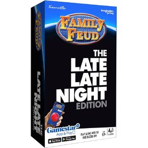 Family FEUD Late Late Night Edition Card Game, Anything but Family-Friendly, 400 Naughty Survey Questions, Complementary Sound Effects from The Show with Gamestar App