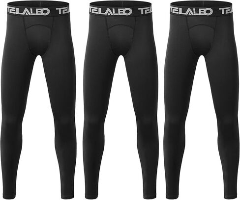TELALEO 1/2/3/4 حزمة الأولاد الشباب ضغط طماق السراويل الجوارب طبقة قاعدة رياضية لتشغيل الهوكي كرة السلة in Kuwait