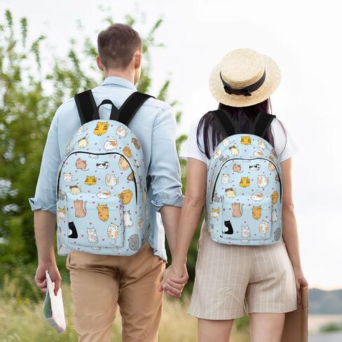 Cute Cat Backpack Laptop Bag Durable Canvas Capacity Large Cute Backpacks Travel Bag - Medium in Saudi Arabia