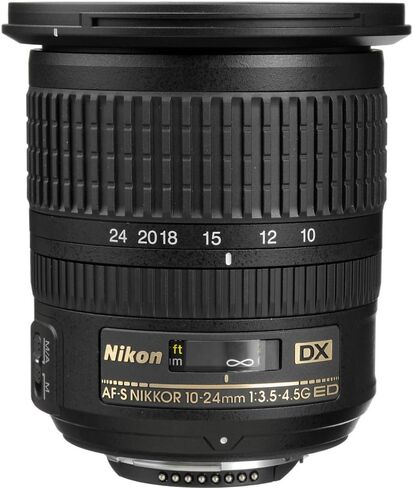 Nikon AF-S DX NIKKOR 10-24mm f/3.5-4.5G ED Lens (2181) + Filter Kit + Cap Keeper + Cleaning Kit in Saudi Arabia