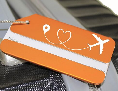 Adventure Begins Metal Luggage Tag - Stylish Travel Accessory for Globetrotters, Perfect Wedding, Birthday & All Occasion Gifts (Black) in Saudi Arabia