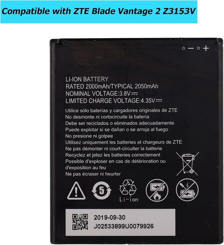 Li3820T43P4h695945 Replacement Battery Compatible with ZTE Blade Vantage 2 Z3153V ZTE Blade L8 with Toolkit in Saudi Arabia