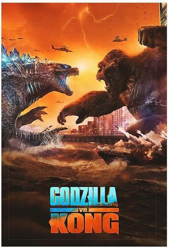 Godzilla X Kong Poster The New Empire Posters Canvas Wall Art Movie Poster HD Print on Canvas Painting Wall Picture for Living Room Home Decor Boy Gift 12x18 inch in Saudi Arabia