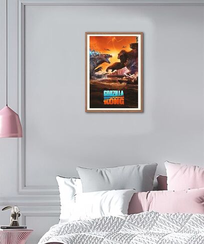 Godzilla X Kong Poster The New Empire Posters Canvas Wall Art Movie Poster HD Print on Canvas Painting Wall Picture for Living Room Home Decor Boy Gift 12x18 inch in Saudi Arabia