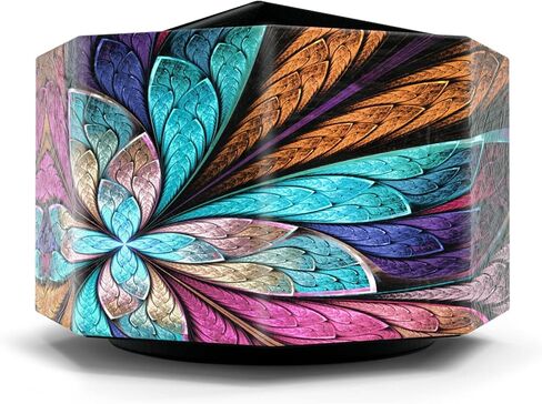 Hennaja Remote Control Holder,360° Rotating PU Leather TV Remote Caddy,Supply Organizer Desk Storage Box Room Accessories for Controller,Media,Mail,Calculator,Phone,Pencil(1-Fractal Flower,1 Pack) in Saudi Arabia