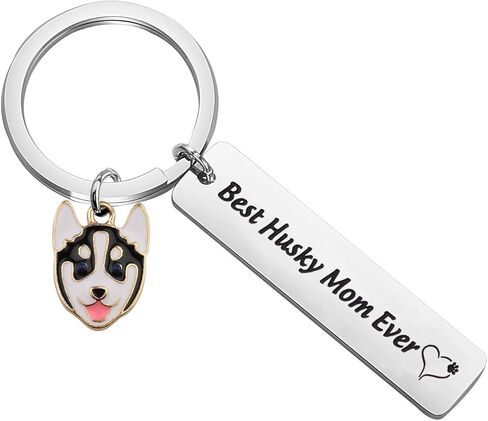 WSNANG Best Husky Mom Ever Keychain Husky Jewelry Dog Mom Gift Dog Lover Jewelry for Husky Lover in Saudi Arabia