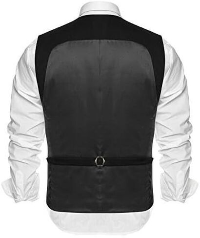 COOFANDY Men's Formal Suit Vest Double Breasted Dress Vest Slim Fit Business Waistcoat in Saudi Arabia