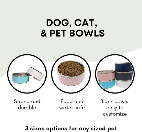 Stainless Steel, Dog/Cat/Pet Bowl for Food and Water, Blank Customizable, Non-Slip Bottom, Heavy Duty, Easy to Clean (32 oz, Teal) in Saudi Arabia