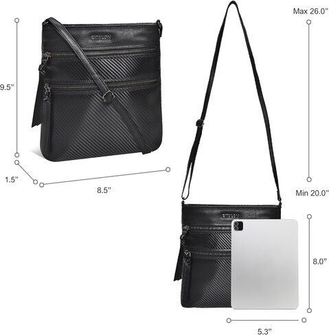 محفظة كروس جلدية للنساء من ESTALON - محفظة صغيرة طويلة على الكتف وحقائب يد نسائية in Kuwait