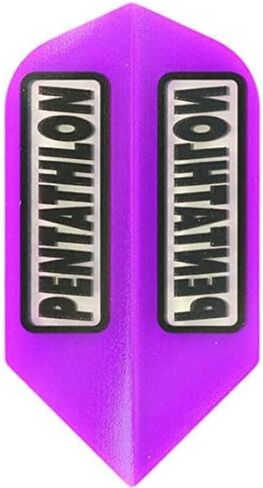 لعبة رمي السهام الأمريكية 3 مجموعات (9 رحلات طيران) Pentathlon Purple Slim Dart Flight - 100 ميكرون - Ex-Tough #134 in Saudi Arabia