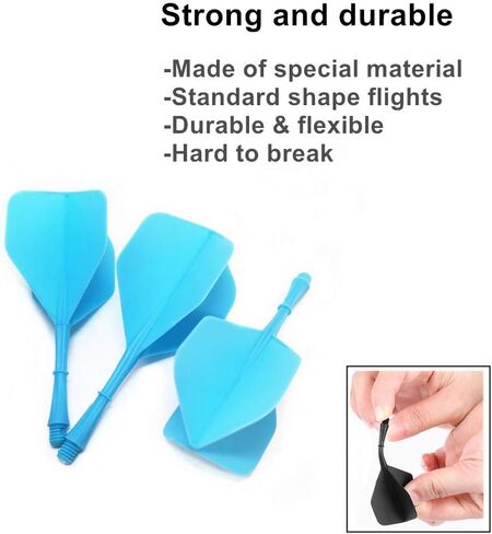 NOTHER Dart Flights 12 قطعة من رحلات السهام المتكاملة والأعمدة 2BA برغي في واحد مجموعة طيران السهام المتينة المضادة للسقوط in Kuwait