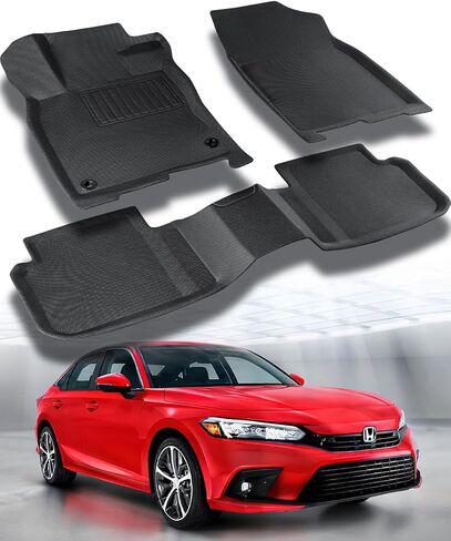 for Honda Civic Floor Mats 2024 2023 2022 (All Models) / for Acura Integra 2023 2024 Floor Mats, for Honda Civic 2022-2024 Accessories, for Honda Civic All Weather Floor Mats Floor Liners in Kuwait