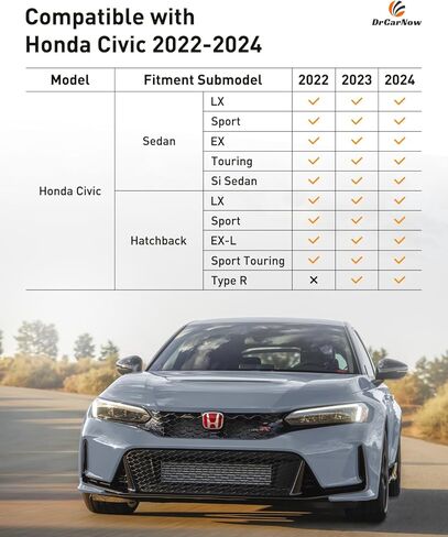 for Honda Civic Floor Mats 2024 2023 2022 (All Models) / for Acura Integra 2023 2024 Floor Mats, for Honda Civic 2022-2024 Accessories, for Honda Civic All Weather Floor Mats Floor Liners in Kuwait