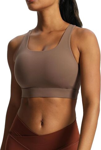 Aoxjox Women's Workout Sports Bras High Impact Fitness Backless Padded Training Gym Khloe Bra Yoga Crop Tank Top in Saudi Arabia