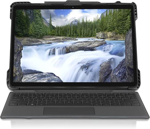 حافظة Dell DELL-RG1322C من الدرجة التجارية لجهاز Latitude 7320 قابلة للفصل، حامل قلم، مسند، حزام كتف قابل للإزالة، حماية قوية، ممتص للصدمات من مادة TPU، أسود in Kuwait