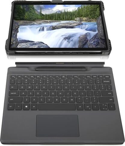 حافظة Dell DELL-RG1322C من الدرجة التجارية لجهاز Latitude 7320 قابلة للفصل، حامل قلم، مسند، حزام كتف قابل للإزالة، حماية قوية، ممتص للصدمات من مادة TPU، أسود in Kuwait