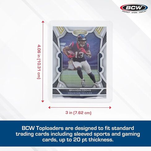 BCW 25 Toploaders with 300 Sleeves - Sleeves and Toploaders Combo for Trading Cards in Saudi Arabia