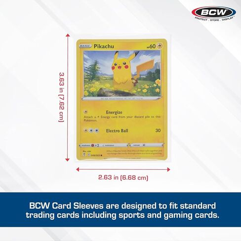 BCW 25 Toploaders with 300 Sleeves - Sleeves and Toploaders Combo for Trading Cards in Saudi Arabia
