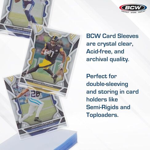 BCW 25 Toploaders with 300 Sleeves - Sleeves and Toploaders Combo for Trading Cards in Saudi Arabia