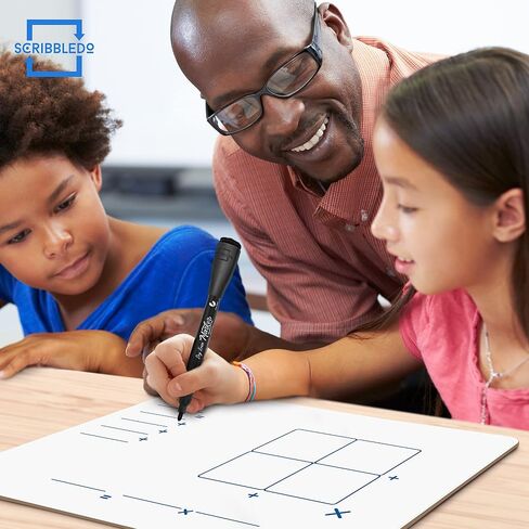 SCRIBBLEDO Dry Erase Ten Frame Area Model Board 9" x 12" Double Sided Whiteboard Math manipulatives for Kids - Area Model and 2 Ten Frames Math Practice for Addition Subtraction and Multiplication in Saudi Arabia