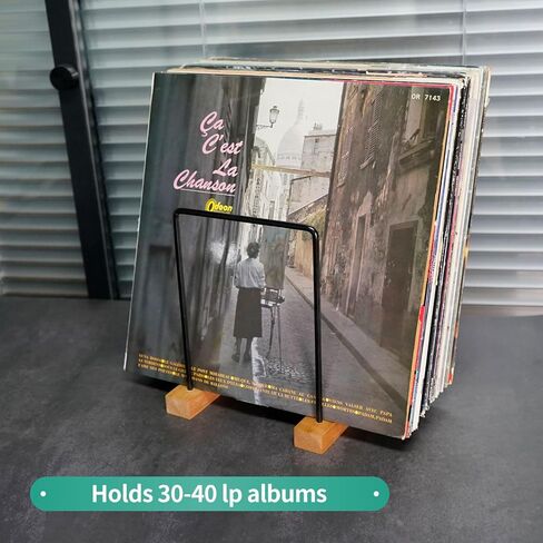 LP مسجل فينيل حامل تخزين خشب الكرز حامل سجل حامل مسجل فينيل حامل رف لألبومات تخزين الفينيل in Kuwait