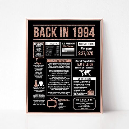 كاتي دودل - زينة عيد الميلاد العشرين للنساء - هدايا عيد ميلاد عمرها 20 عامًا لها - هدايا عيد ميلاد العشرين للنساء - هدايا للنساء في سن العشرين - لافتة خلفية 8x10 2004 (غير مؤطرة) ذهبي وردي in Kuwait