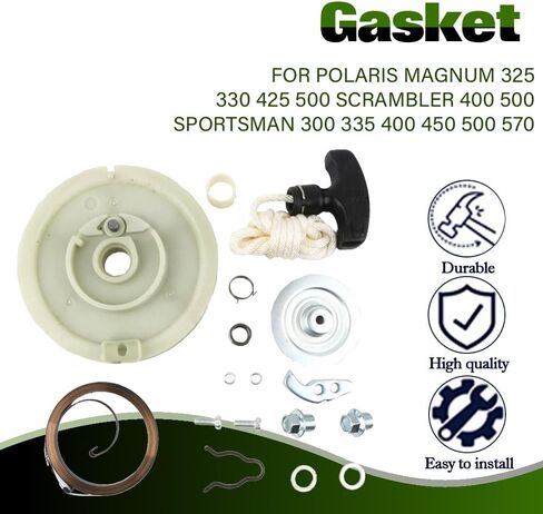 استبدال مجموعة أدوات سحب الارتداد لـ Polaris Magnum 325 330 425 500 Scrambler 400 500 Sportsman 300 335 400 450 500 570 Trail-Blazer 250 330 400 Trail-Boss 325 330 Xplorer 3084780 3090085 in Saudi Arabia