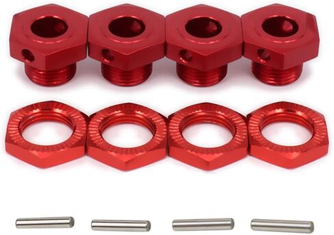 Aluminum 17mm Hex Wheel Nuts Adapter for Arrma 6s BLX Infraction Limitless Mojave Typhon hopups Upgrade Parts 4 pcs/Set(Red) in Saudi Arabia
