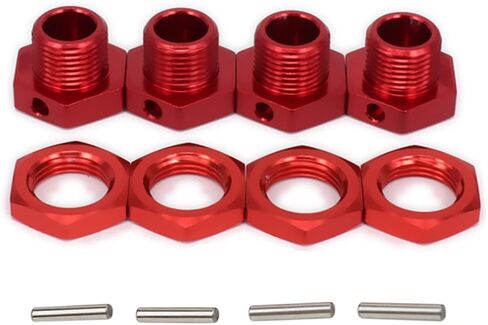 Aluminum 17mm Hex Wheel Nuts Adapter for Arrma 6s BLX Infraction Limitless Mojave Typhon hopups Upgrade Parts 4 pcs/Set(Red) in Saudi Arabia