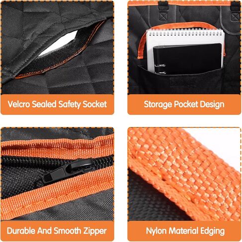 3 in 1 Split Dog Car Seat Cover for Back Seat, 100% Waterproof Dog Car Hammock with Mesh Visual Window and Storage Pocket, Back Seat Protector for Cars, Trucks, SUVs (Black, 3 in 1) in Saudi Arabia