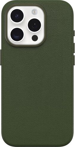 OtterBox iPhone 15 Pro Symmetry Cactus Leather for MagSafe - NOIR ASH (أسود)، مستدام، يتم تثبيته على MagSafe، أنيق للغاية، حواف مرتفعة تحمي الكاميرا والشاشة in Saudi Arabia