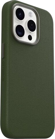 OtterBox iPhone 15 Pro Symmetry Cactus Leather for MagSafe - NOIR ASH (أسود)، مستدام، يتم تثبيته على MagSafe، أنيق للغاية، حواف مرتفعة تحمي الكاميرا والشاشة in Saudi Arabia